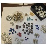 Vintage bling buttons
