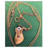 BPOE elks tooth watch fob