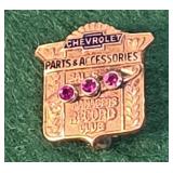 10k gold Chevrolet managers record club pin