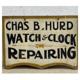 Watch & Clock Repairing Sign Galvanized 28/20 (