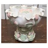 Chinese White Lotus Bowl Porcelain compote Lily
