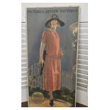 Pictorial review patterns cardboard sign