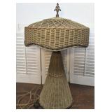 Wicker arts and crafts table lamp - Heywood