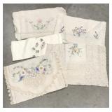 Linens- embroidered, beautiful vintage, found in