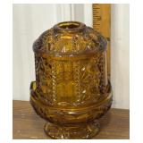 Amber glass fairy lamp