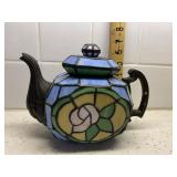 6ï¿½ stain glass look tea pot (bottom is open night