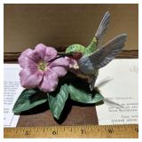 Lenox Ruby-Throated Hummingbird. With paperwork.