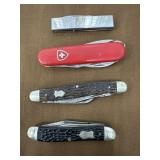 4 pocket knives - Iroquois Utica New York, Wards