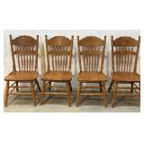 Pressed Back Kitchen Chairs (4)