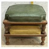 2 stacking Ethan Allen Foot Stools - *Notice tear