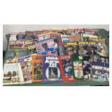 Baseball and football magazines.