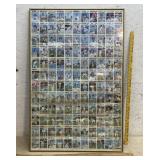 Uncut Sheet of 1977 Baseball Cards in Frame &
