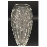 Beautiful cut glass vase - HEAVY