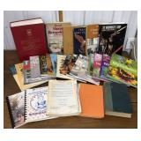 Books- wood working, birds & cookbooks etc