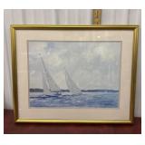 Sailboats framed print