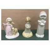 3 ceramic figurines- 1 Precious Moments