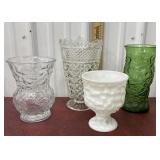 4 Retro Vases