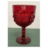 Viking Glass Yesteryear Bullseye ruby red 9"