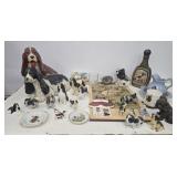 Collection Dog figurines, bottle, Frankoma, etc...