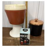 Ice buckets, tongs, glass chiller