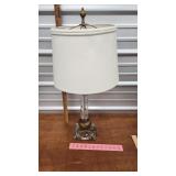 Etched glass lamp w/ shade *not perfect $donated