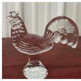 Flat sided Kosta Boda Rooster Art Glass