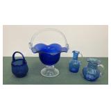 Cobalt blue art glass