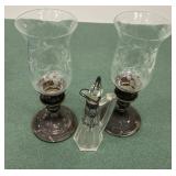 candlesticks & cruet