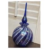 Iridescent Art Glass Cobalt Blue Pearlescent