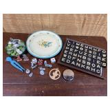 Old game pieces and tinplate from Holland