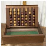 Wooden ball connect 4 game