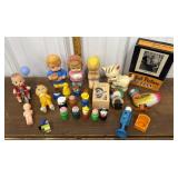 Dolls, Fisher Price Little People, tin toys,
