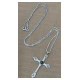 Sterling silver cross necklace