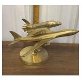 Brass NASA Space Shuttle mounted on a 747 -