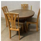 Round Modern Table w/ 4 Chairs - 48/30
