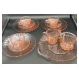 Jeannette Depression Glass Pink Pinwheel cup and