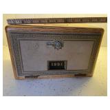 Bank from US postal box - oak.    12ï¿½ x 6ï¿½ x 7ï¿½