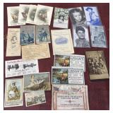 Advertising cards, ink, black cards, Hollywood