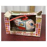 Yuletide Wind-Up Santa Copter - Orig box