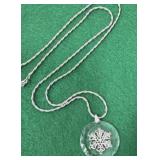 1988 Van Cott Crystal Snowflake necklace *chain