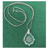 1987 Van Cott crystal snowflake necklace *chain