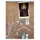 Jewelry rosaries pendants religious etc
