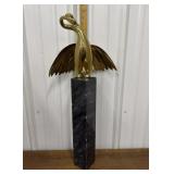 WOWSERS Brass bird sculpture marble pedestal
