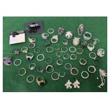Costume jewelry- mostly rings