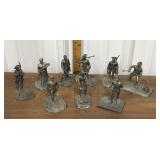 The Franklin Mint Pewter military figures