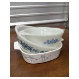 3 Bowls Corning Ware Anchor Hocking Etc $donated