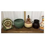 Clock, planter, lamp, pitcher, Donald Duck *not
