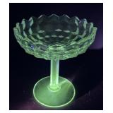 Glow Green pedestal candy compote