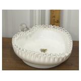 Fenton Silver Crest heart-shaped nappy