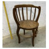 Barrel Chair. Loose. Needs to be re-glued.